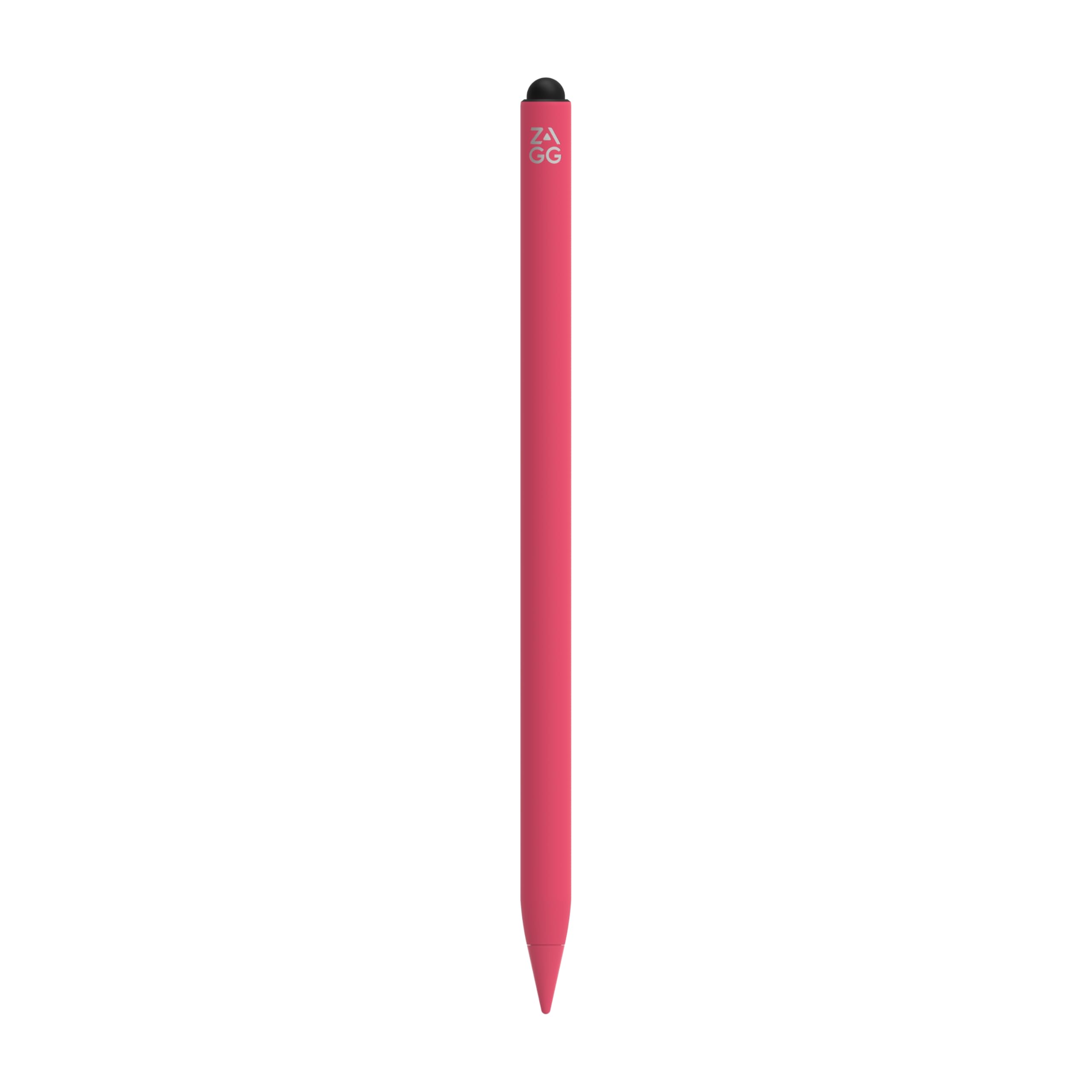 ZAGG Pro Stylus 2 Pen für iPad [2018 & Neuer], kabellos Laden, magnetischer Halt, klick-Einschalten, Doppelspitze, Neigungserkennung, Handflächenerkennung, Lange Akkulaufzeit, LED-Anzeige (pink)