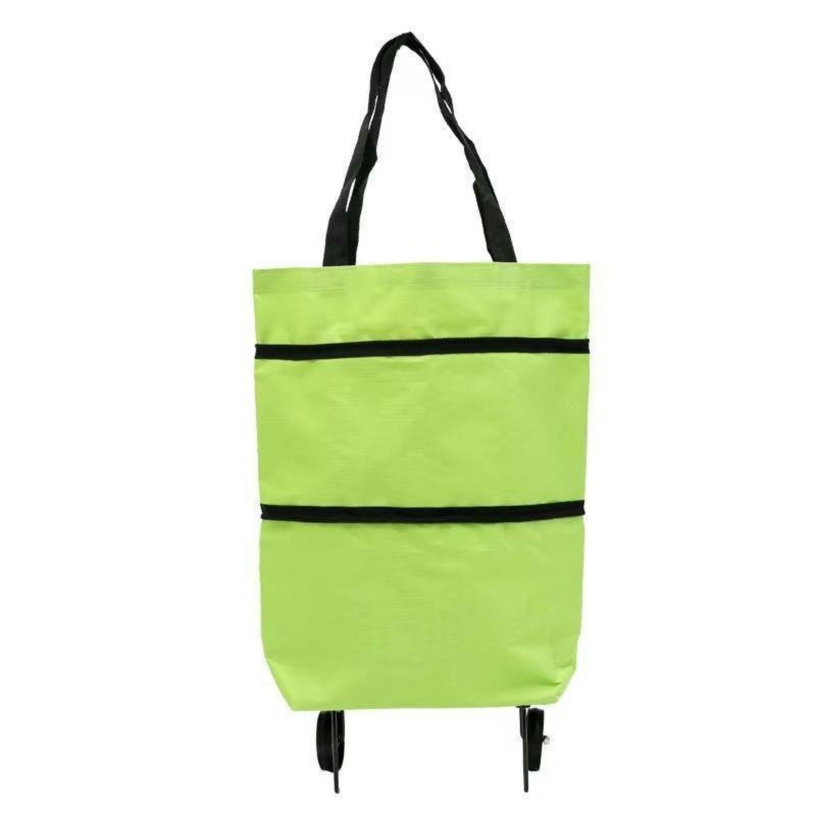 Shopping cart with Foldable and Portable Wheels, Waterproof Tote Bag, Supermarket Shopping cart