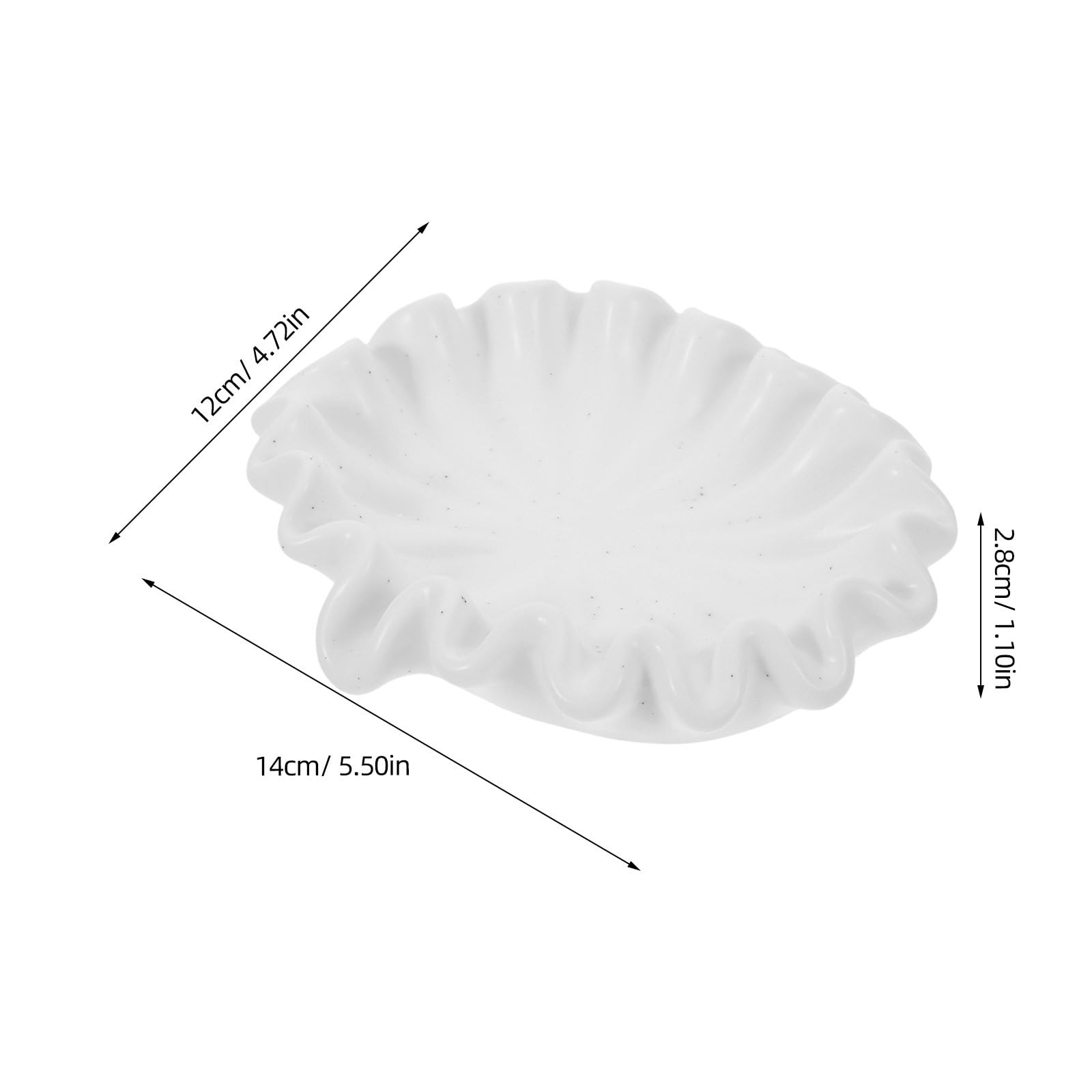 Jabonera de Cerámica Forma de Hoja de Loto Color Blanco para Baño