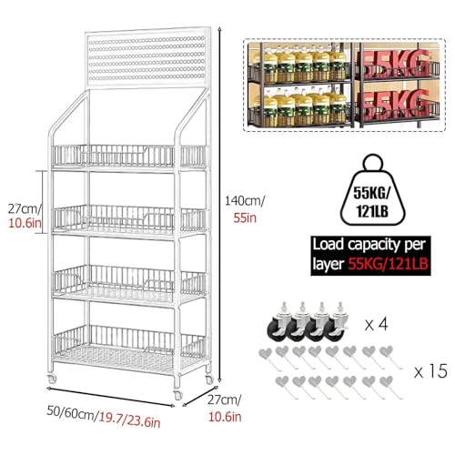 Présentoir à bonbons à 4 niveaux en métal pour snacks et chips - 2