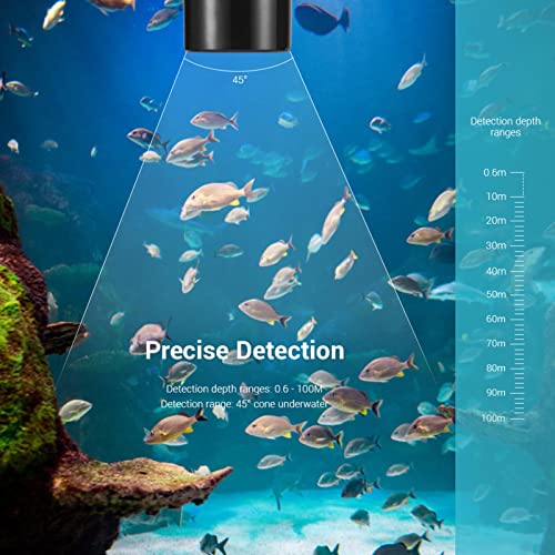pcvpov Localizador de Peixes,Localizador de Peixes de Sonar Portátil,Seleção de Sensibilidade de 5 M