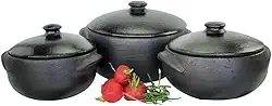 Relampago Panela de Barro Capixaba + Cumbucas(Jogo de Panelas 5 Peças)