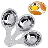 Hohles Design: Jeder Eiertrenner hat ein stromlinienförmiges 2-Loch-Design und eine glatte innere Schicht, schützt das Eigelb vor dem Ausspucken und kann jedes Mal perfekt getrennt werden.