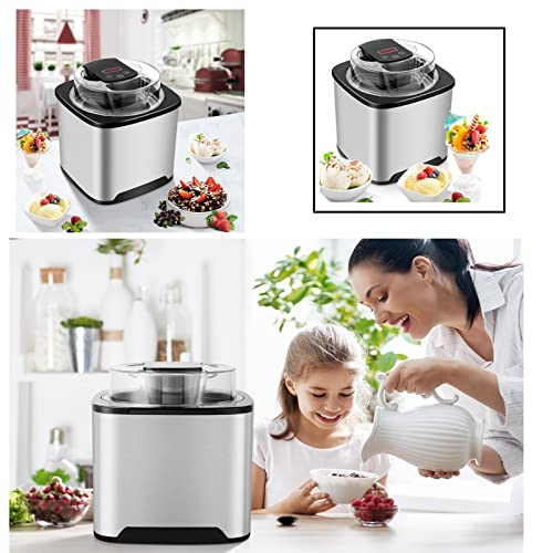 Eismaschine 2L, Speiseeisbereiter, Eiscremebereiter, Speiseeismaschine, inkl. Rezeptheft, mit Timer (5 bis 45 Min.)Ohne… – Bild 5