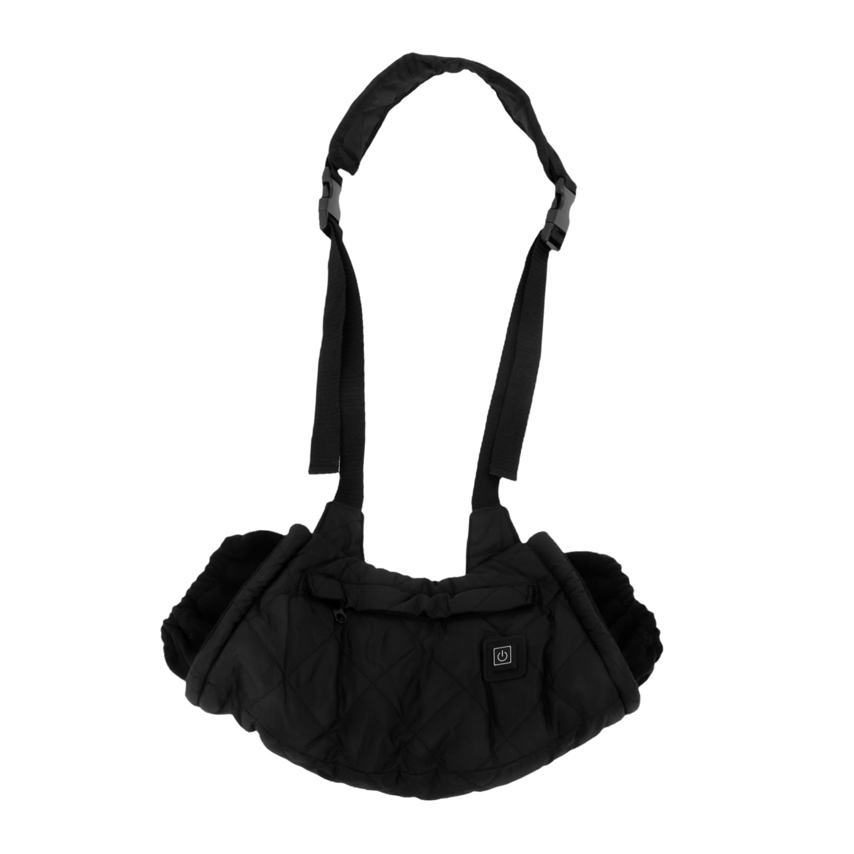 Chauffe-mains Électrique Portable Noir, Manchon D'hiver en Coton Matelassé