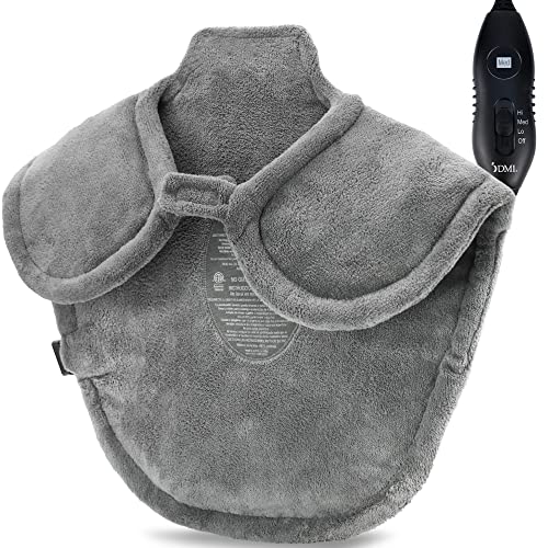 Image of DMI XL Plush Micro-Fleece Neck and Shoulder Heating Pad, Contoured Heat Therapy Sooths Stiff and Tired Muscles, 2-Hour Auto Shut-Off, 3 Heat Settings, FSA and HSA Eligible