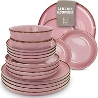 Steingut Geschirrset 6