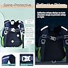 Dinosaur Boys Backpack for Toddler Kids, Anti-lost Bookbag for Toddler Boys Preschool Backpack, Fit A4 Folder, 02-Sky-blue+Green