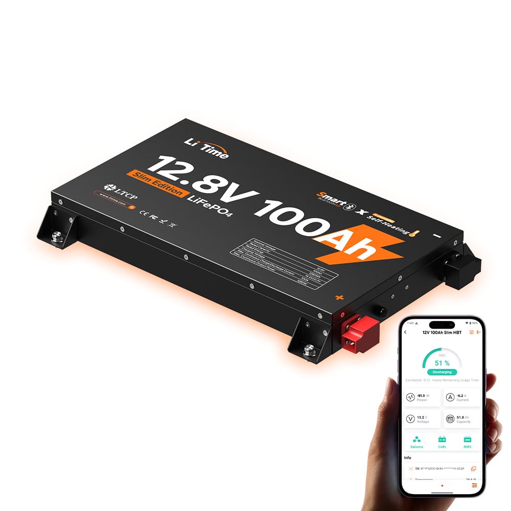 LiTime 12V 100Ah Slim LiFePO4 Battery-2.36