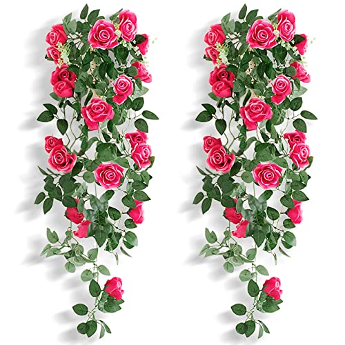 3 Gerani Artificiali Rossi Per Esterno, Altezza 36 Cm, Fiori Finti In Seta Realistici Per Fioriere, Giardino, Balcone E Decorazione Casa - 3