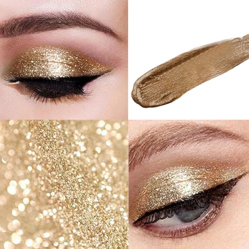 Metallic Liquid Glitter Eyeshadow & Eyeliner Pen, Long Lasting Waterproof Matte Shimmer Eyeshadow - Image 3