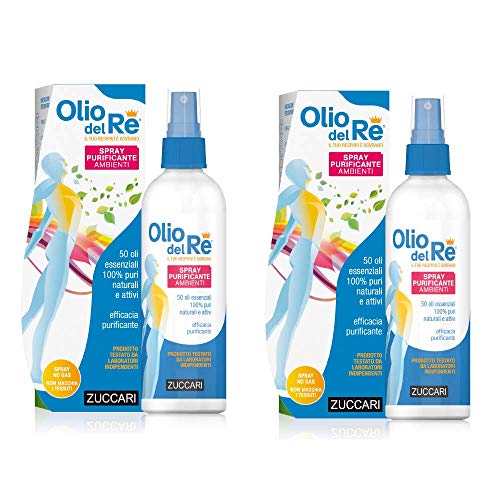 Zuccari OLIO DEL RE Spray Purificante Ambienti 150 ml (2 Confezioni da 150 ml)