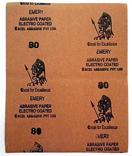 Image of Emery paper /sand paper grit 80 for dust /stock removal