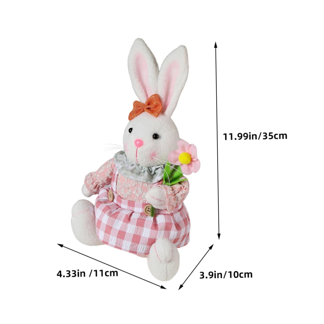 2pezzi Decorazione Pasquale Di Coniglietti Adorabili Per Decorazioni Da Tavolo e Casa Perfetti Per Atmosfere Festive e Oggetti Da Collezione