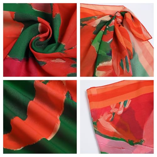Image of ZAFUL Women's Sarong Coverups Beach Wrap Sheer Bikini Cover Up Mini Skirt
