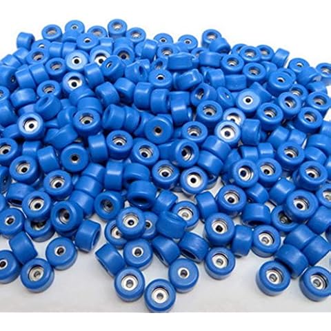 bibididi 4 Pieces/Set Professional Urethane Cnc Bearing Wheels For Wooden Fingerboard,Finger Skateboard Pro,White Cover