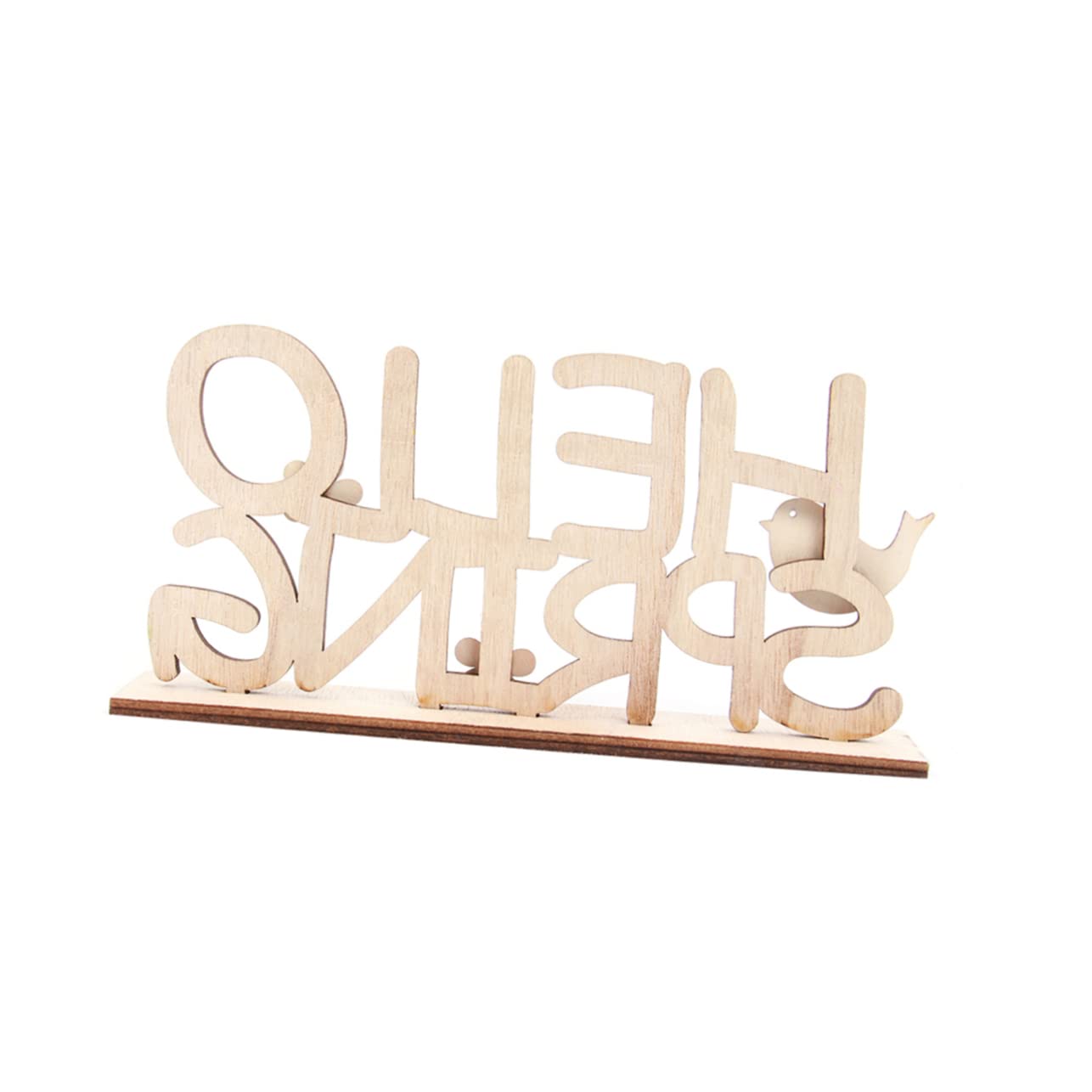 Cabilock Easter Decorations Outdoor Neutral Wood Craft Easter Letter Board Ornaments for Home Party Spring Decorations