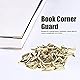 100 Stück Buch Eckenschutz Gold, Vintage Dekoration Buch Eckenschützer Wachen für DIY Scrapbooking Buch Fotoalben Menüs Notebook Aktenordner