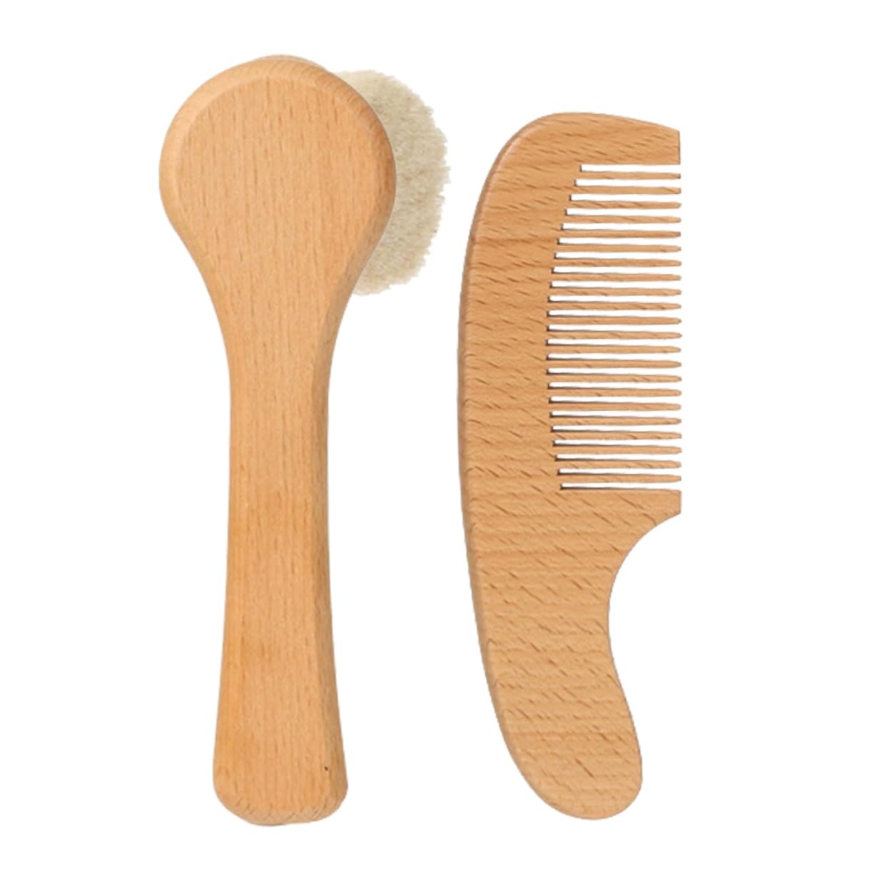 FRCOLOR Newborn Grooming Kit Soft Bristle Brush Comb Bathing Tool 1 Set for Gentle Infant Care