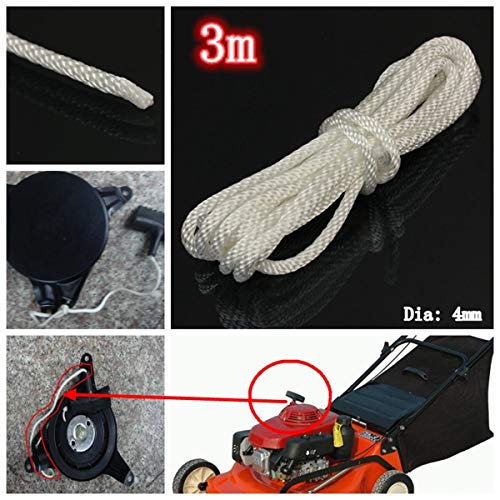 Oscenlife Heavy 4mm x 3meter Nylon Pull Starter Recoil Start Cord Rope For Lawnmower New