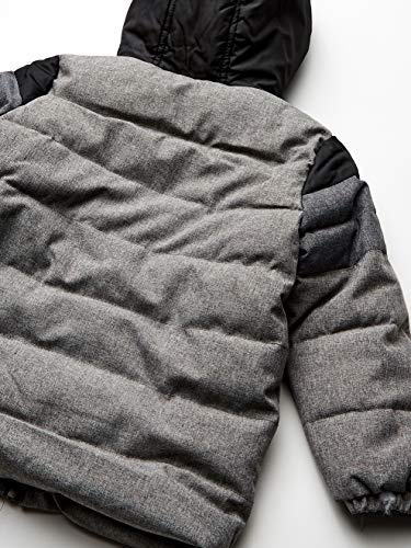 Perry Ellis Boys' Little Textured Colorblock Puffer, Black, 6 #TOP1