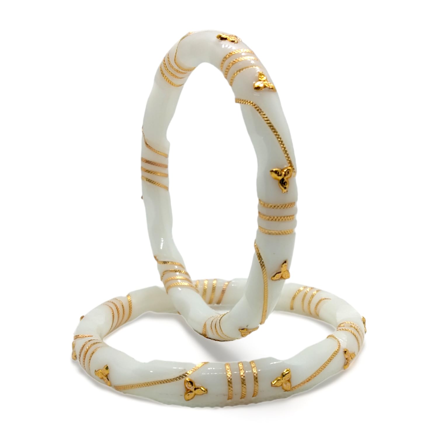 Tanvi J Plastic and Gold Plated Daily Use Red and White Bangles for Women (White, 2-2) (B0C9YDRX4M) Amazon Price History, Amazon Price Tracker