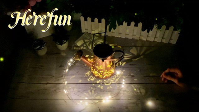 Lampada Solare Ad Annaffiatoio Con Luci A LED - Decorazione Da Esterno Per Giardino, Terrazza E Cortile - Foto 2