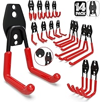 ☆ Custom Garage Hanger CK Ver.3 3-H Garage Hooks Heavy Duty, Garage Wall Hooks 14PC