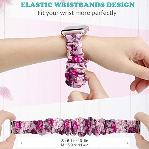 Image of Greatfine Scrunchie Band Compatible with Apple Watch Bands 38mm 40mm 41mm 42mm 44mm 45mm 46mm 49mm Women, Elastic Scrunchie Watch Strap for iWatch Watch Series 11 10 9 8 7 6 5 4 3 2 1 SE 3 2 Ultra 3 2
