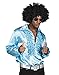 Produktbild 70er Jahre Rüschen-Hemd für Herren Siebziger Disco Schlagermove Bad Taste, Größe:XL;Farbe:Türkis