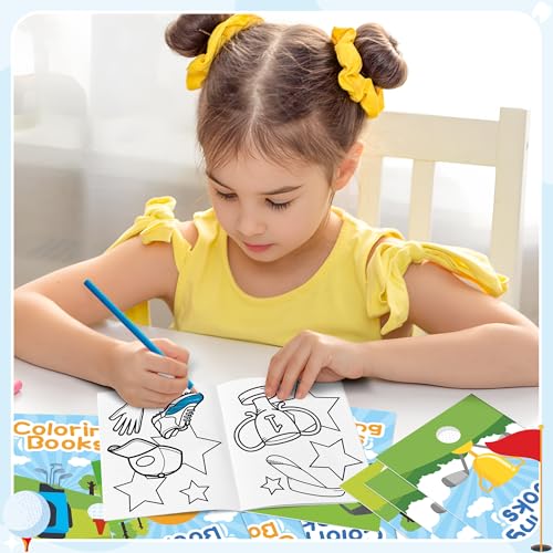 Image of Golf Coloring Books for Kids - 96Pcs Bulk Sports Golf Theme Mini Coloring Booklet DIY Art Drawing Book for Toddlers Holiday Birthday Party Goodie Bags Stuffers Sunday School Classroom Favors