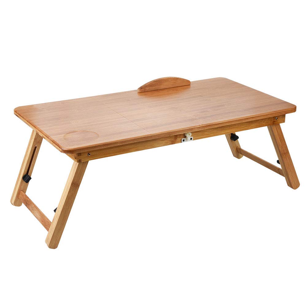 Laptop Tisch für Bett Supporto per Laptop Pieghevole, Scrivania in Legno per Divano Letto da Ufficio, Supporto per Laptop, Colore Carbonizzato, 5030 (62 * 34 senza cassetto)