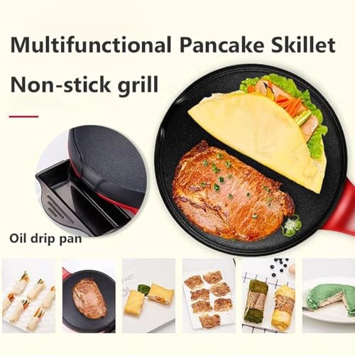 Electric Maker Antihaft-Bratpfanne mit Becken & Schneebesen, Automatische Temperaturregelung, Vielseitiges Kochwerkzeug für Pfannkuchen und Crêpes – Bild 3