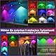 Schrankbeleuchtung USB Aufladbare RGB Katzenaugen LED Spot Akku mit Fernbedienung - 9 Farben, Dimmbar, Magnetisch, Timer, LED Unterbauleuchte Vitrinenbeleuchtung Regal Beleuchtung (6er Pack)