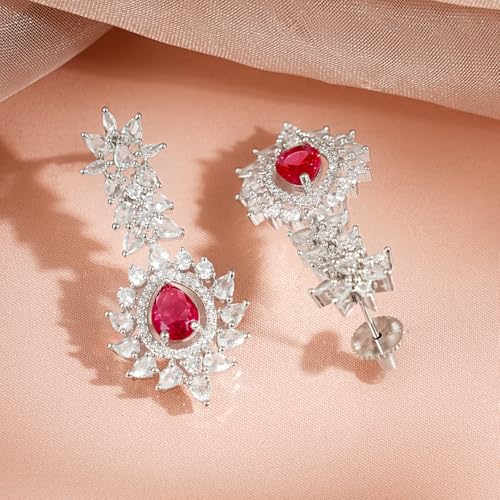 Image of Rubans AD Zircon Traditional Statement Necklace Set for Women