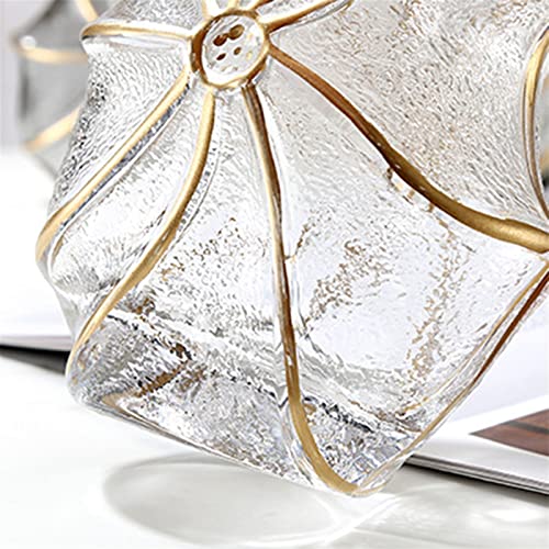 Vase en verre peint à la main transparent YRYRYW ornement de pièce