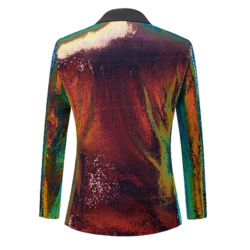Men's Shiny Sequins Blazer Suit Jacket Stylish Tuxedo for Party,Wedding,Banquet,Prom2