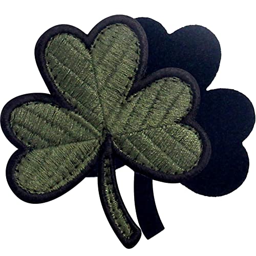EmbTao Tactical Irish Clover Olive Drab Embroidered Emblem Lucky Shamrock Hook and Loop Ireland Patch by EmbTao - Image 5