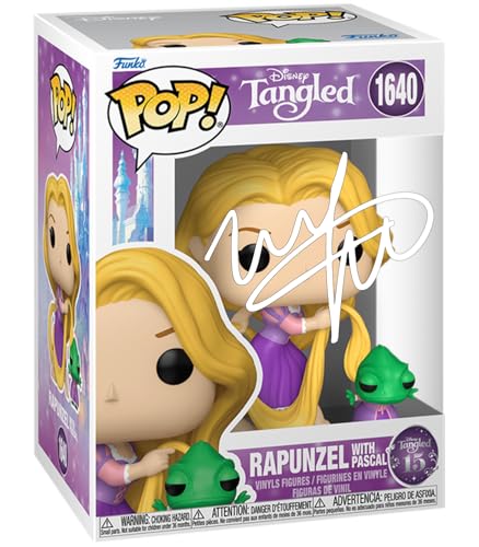 Mandy Moore Rapunzel & Pascal #1640 Tangled Facsimile Signed Reprint Laser Autographed Funko POP! Movies Figurine with Protector Case