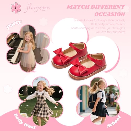 Image of Flaryzone Toddler Little Girl Mary Jane School Uniform Oxfords Flat Dress Shoes