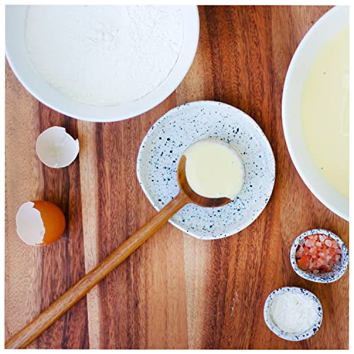 Roro Ceramic Stoneware Hand-Molded Speckled Spotted Spoon Rests (Spoon Rest X 2, Lunar White) #TOP5