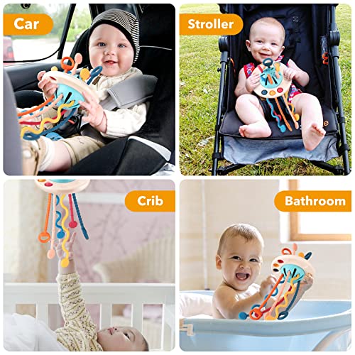 Ficus Baby Montessori Toys 18 Months And Up,Ufo Food Grade Silicone Pull String Activity Toy,Baby Sensory Toys Early Development Toys, Fine Motor Skills Toys For 2 3 Year Old Boys Girls #TOP4