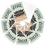 gaeaverse Seoul South Korea Landscape Postcards Vintage Postcards 9pc/Set World Cities Greeting Cards for Business World Travel Landscape Postcard Decor Gift