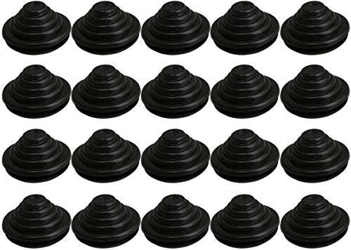 Preisvergleich Produktbild Rillendurchmesser schwarze Turmform Gummi Kabeldurchführungen Dichtungsschutz Ring Heimverbesserung 20 Stück (25 mm)