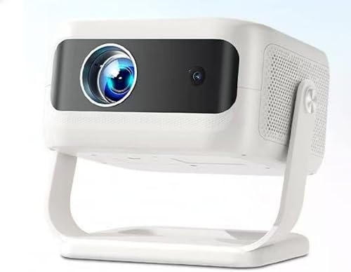 Wi-Fi Intelligent projection - Portable Mini Projector, White, Home Theatre Projection, Compact Design with Adjustable Stand