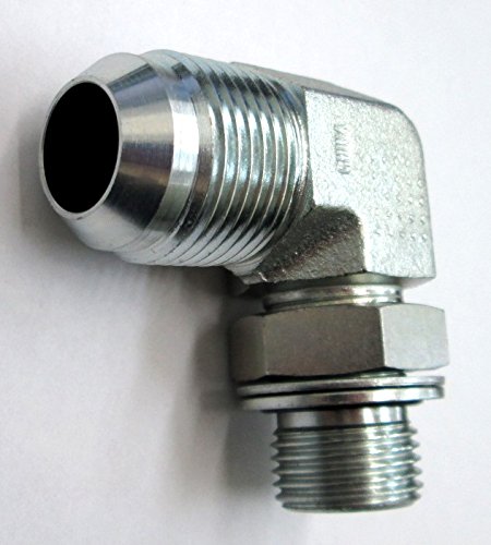 AF 9059-06-04 - 3/8 Male JIC (9/16''-18 Threads) X 1/4 Male BSPP (.520''-19 Threads) 90 With O-Ring