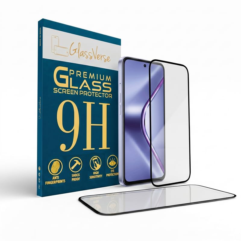 Image of GlassVerse 9H Tempered Glass For Oppo K13 5G (PACK OF 1) with Free Installation Kit Full screen Coverage - 6.67 inch