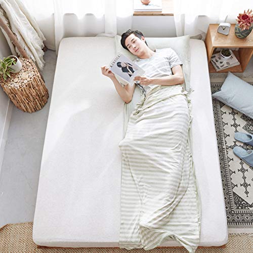 YB&GQ Travel Sheet for Hotel Portable Sleeping Bag Liner,Pocket-Size,Soft Cotton Sheets Stuff Sack,Smooth