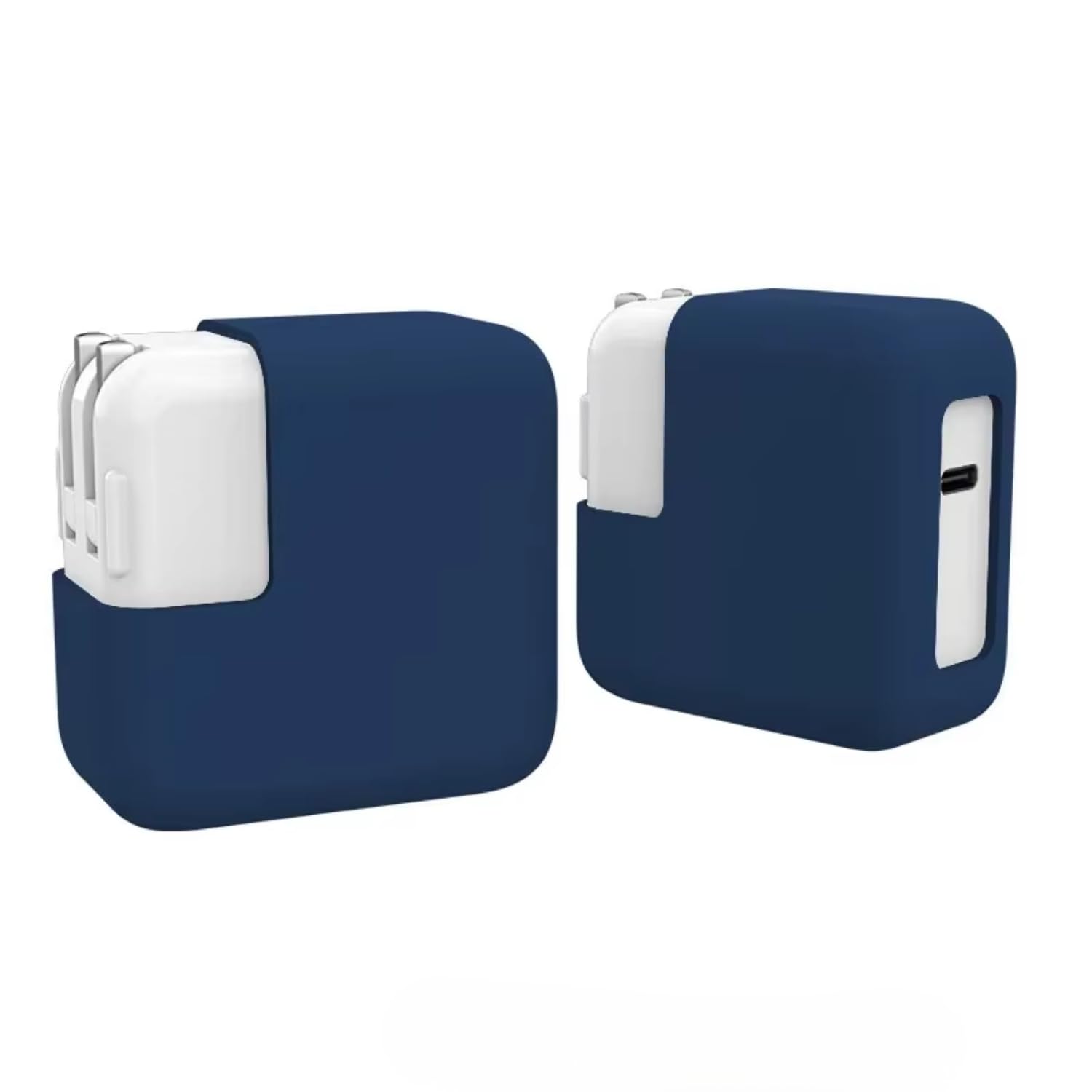 McStorey MacBook Şarj Aleti Kılıfı Silikon | 29W A1540, 30W A1882, 35W A2571 USB-C Uyumlu | MacBook 12 ve Air 13.3/13.6/15.3 Adaptör Koruyucu Mavi