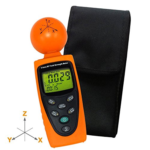 Triple Axis Radio Frequency (RF) Digital Field Strength Meter EMF Radiation Cell Phones